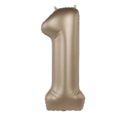 Folieballon Cijfer 1 Starlight Gold - 86 cm