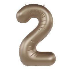 Folieballon Cijfer 2 Starlight Gold - 86 cm