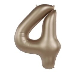 Folieballon Cijfer 4 Starlight Gold - 86 cm