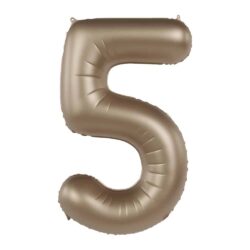 Folieballon Cijfer 5 Starlight Gold - 86 cm