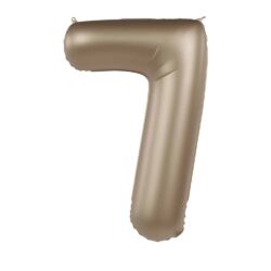 Folieballon Cijfer 7 Starlight Gold - 86 cm