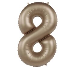 Folieballon Cijfer 8 Starlight Gold - 86 cm