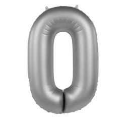Folieballon Cijfer 0 Moonlight Silver - 86 cm Folieballon Cijfer 0 Moonlight Silver - 86 cm