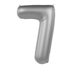 Folieballon Cijfer 7 Moonlight Silver - 86 cm Folieballon Cijfer 7 Moonlight Silver - 86 cm