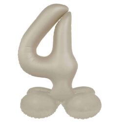 Staande folieballon Cijfer 4 Creamy Latte - 41 cm Staande folieballon Cijfer 4 Creamy Latte - 41 cm