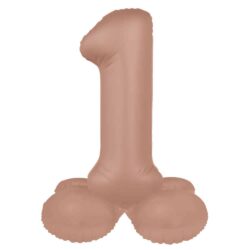 Staande folieballon Cijfer 1 Vintage Rose - 41 cm