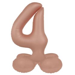 Staande folieballon Cijfer 4 Vintage Rose - 41 cm