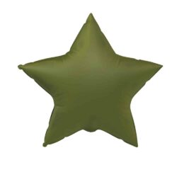 Folieballon Ster Olive green - 45 cm