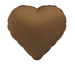 Folieballon Hart Chocolate Brown - 45 cm