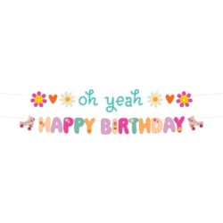 Letterslinger happy birthday boho girlz - 1,5 meter (sandra)
