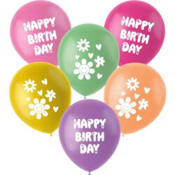 Ballonnen boho girlz happy birthday - 6 stuks