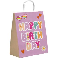 Cadeautasje happy birthday boho girlz - 6 stuks