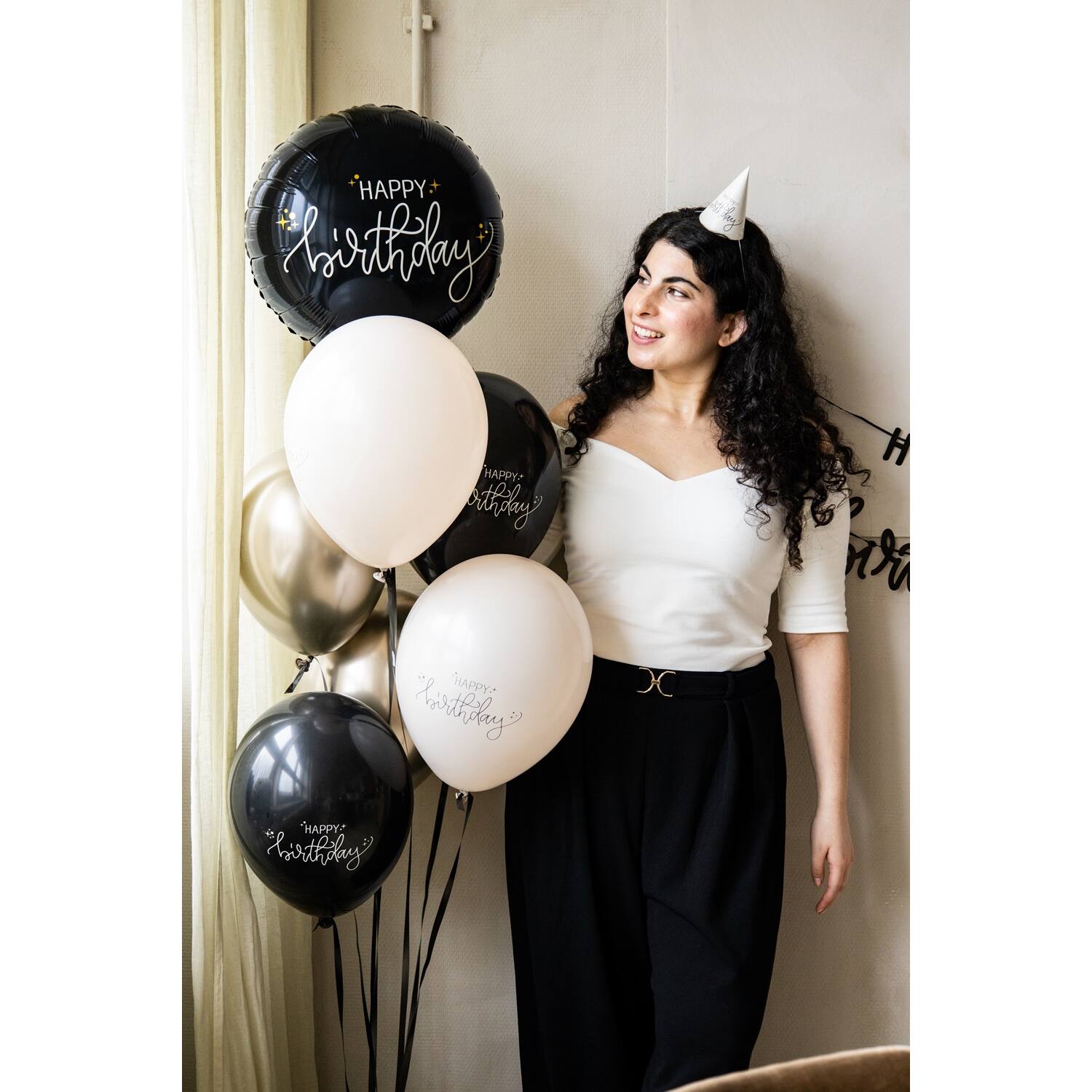 Crème noir happy birthday