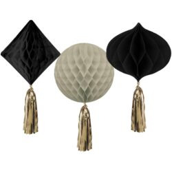 Crème noir honeycombs happy birthday - 3 stuks