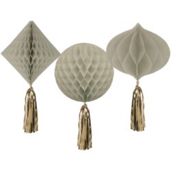 Crème rose honeycombs happy birthday - 3 stuks