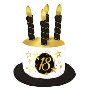 Taarthoed 18 jaar met sterren