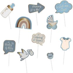 Photobooth set blooming baby boy - 10 stuks