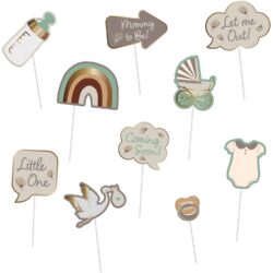 Photobooth set blooming baby little one - 10 stuks