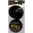 Shining glam swirls happy birthday - 3 stuks