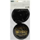 Shining glam swirls happy birthday - 3 stuks