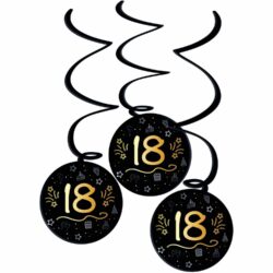 Shining glam swirls 18 jaar - 3 stuks