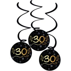 Shining glam swirls 30 jaar - 3 stuks Shining glam swirls 30 jaar - 3 stuks