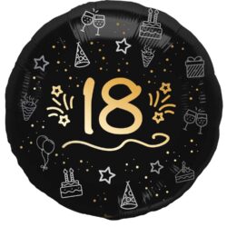 Folieballon shining glam 18 jaar - 1 stuks - 45 cm