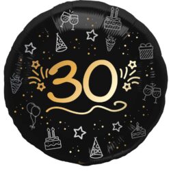 Folieballon shining glam 30 jaar - 1 stuks - 45 cm