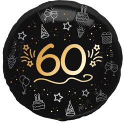 Folieballon shining glam 60 jaar - 1 stuks - 45 cm