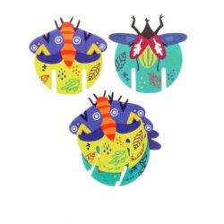 Glasdecoratie buzzing bugs - 6 stuks