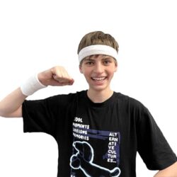 Zweetband set wit (hoofdband en 1 polsband) Zweetband set wit (hoofdband en 1 polsband)