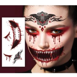Vampire face tattoo