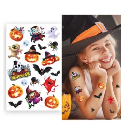 Fun Halloween tattoo sheet kleur