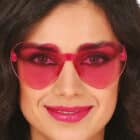 Transparant roze harten bril