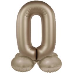 Staande folieballon Cijfer 0 Starlight Gold - 41 cm