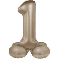 Staande folieballon Cijfer 1 Starlight Gold - 41 cm