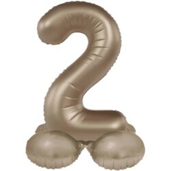 Staande folieballon Cijfer 2 Starlight Gold - 41 cm