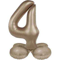 Staande folieballon Cijfer 4 Starlight Gold - 41 cm