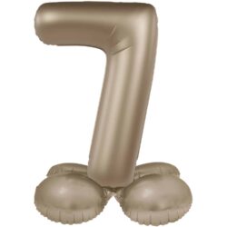 Staande folieballon Cijfer 7 Starlight Gold - 41 cm