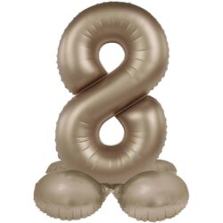Staande folieballon Cijfer 8 Starlight Gold - 41 cm