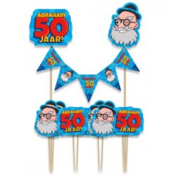 Taartdecoratie set "Abraham" - 9 stuks