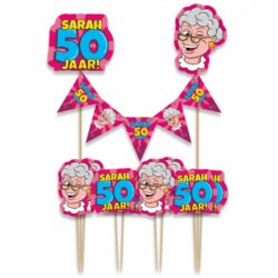 Taartdecoratie set "Sarah" - 9 stuks