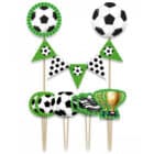 Taartdecoratie set "voetbal" - 9 stuks Taartdecoratie set "voetbal" - 9 stuks