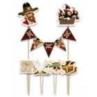 Taartdecoratie set "piraten" - 9 stuks