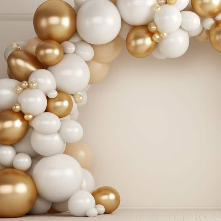 Ballonnenboog goud wit