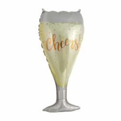 Folieballon champagne glas - 40 x 84 cm - 1 stuks