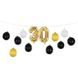Ballonslinger 30 jaar zwart-goud