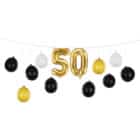 Ballonslinger 50 jaar zwart-goud