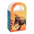 T-Rex Party cadeau zakjes - 4 stuks - 15,5 x 13 x 8 cm