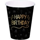 Bekers shining glam happy birthday - 250 ml - 8 stuks Bekers shining glam happy birthday - 250 ml - 8 stuks